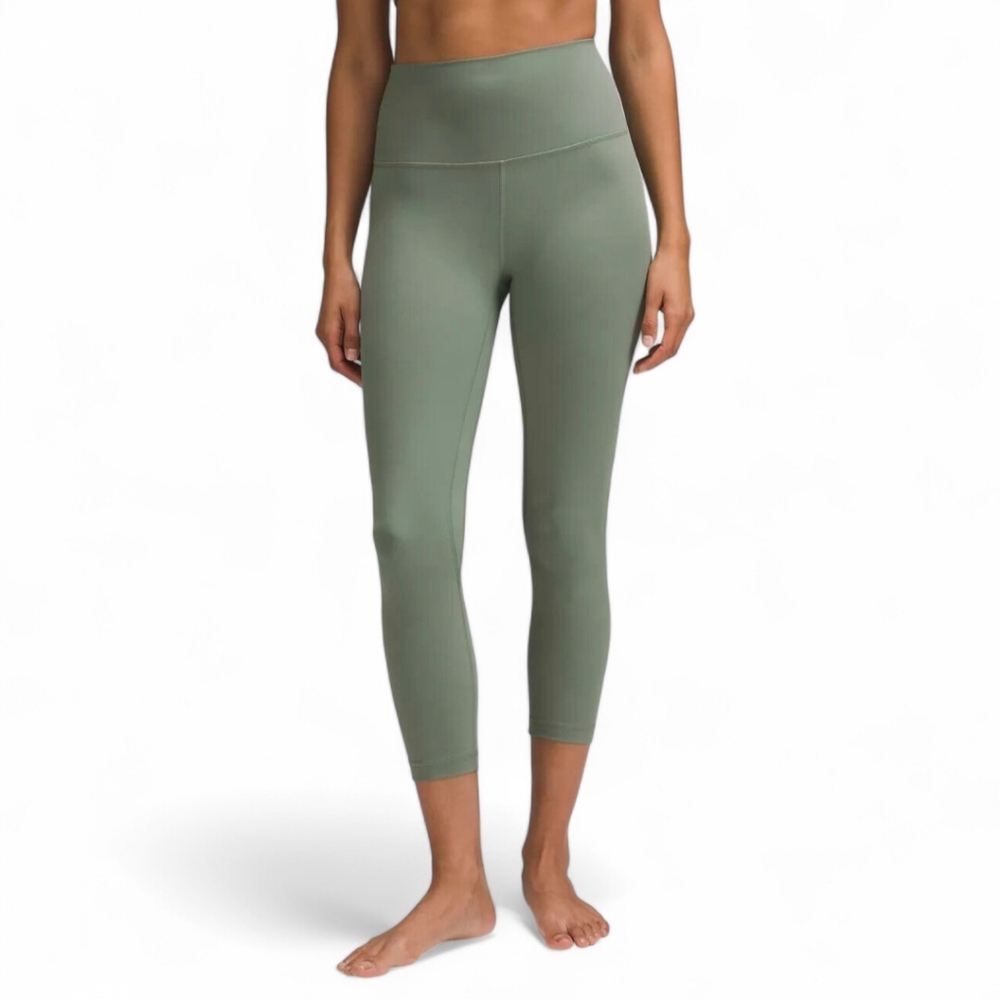 Lululemon Align High Rise Crop 23" Grey Eucalyptus Women's Sz 4